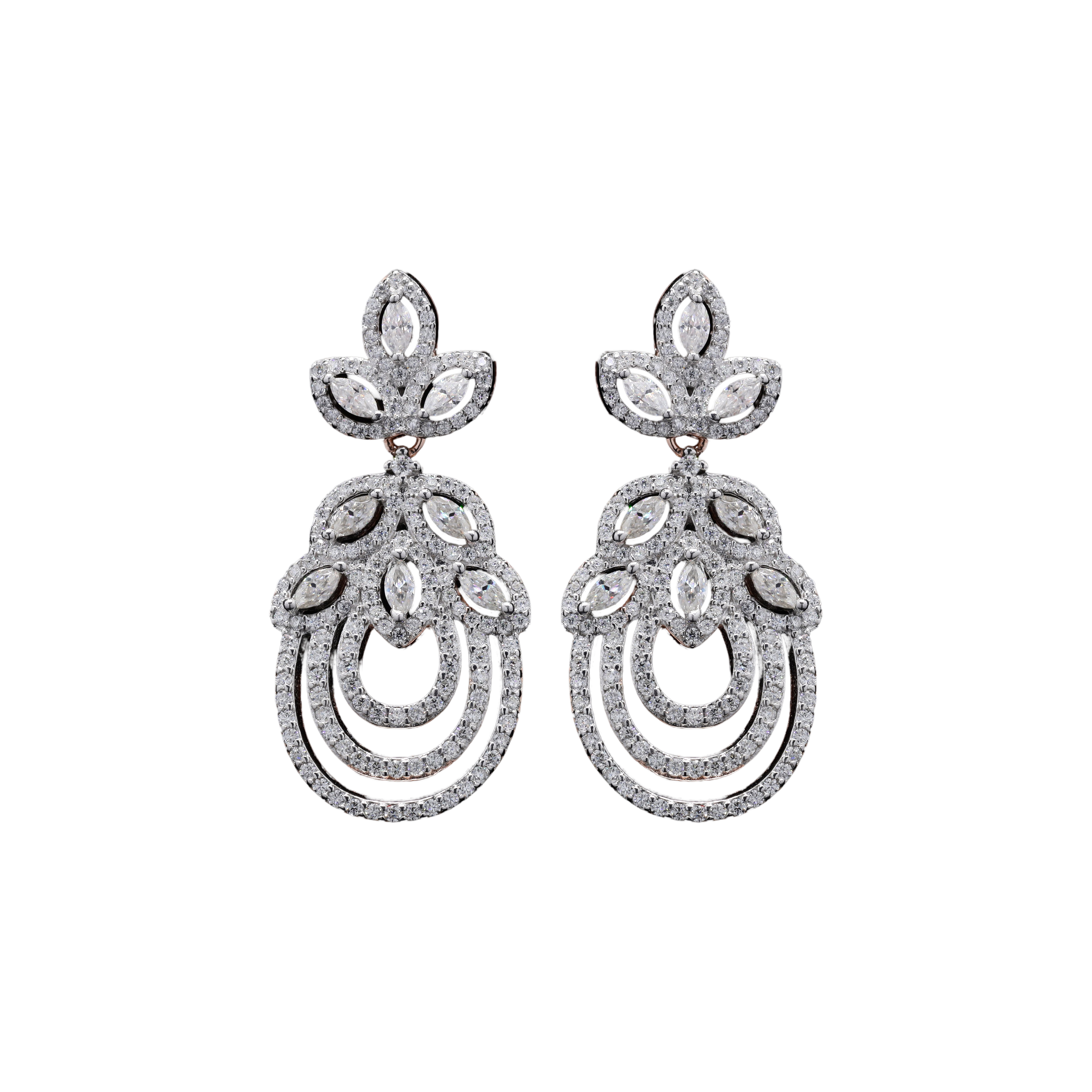 Floral Fantasy Sterling Silver Earrings