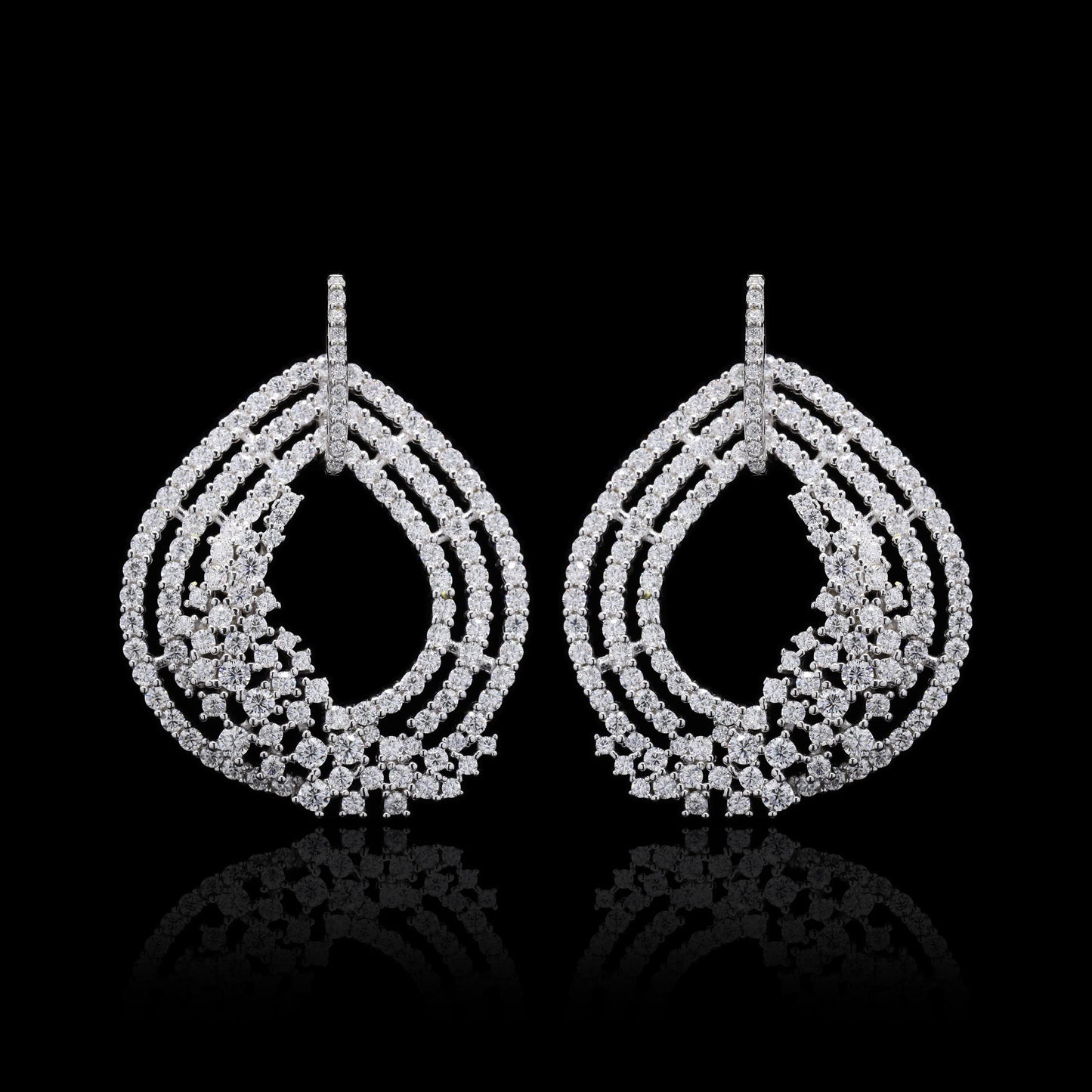 Diamond Brilliance Swirl Earrings