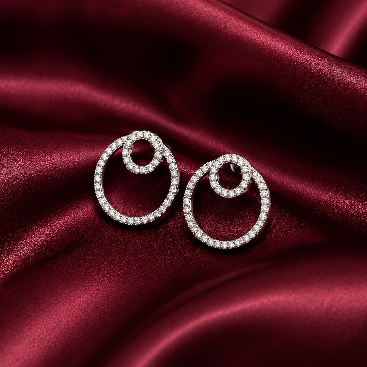 Celeste 3-in-1 Convertible Earrings in Sterling Silver with Moissanite