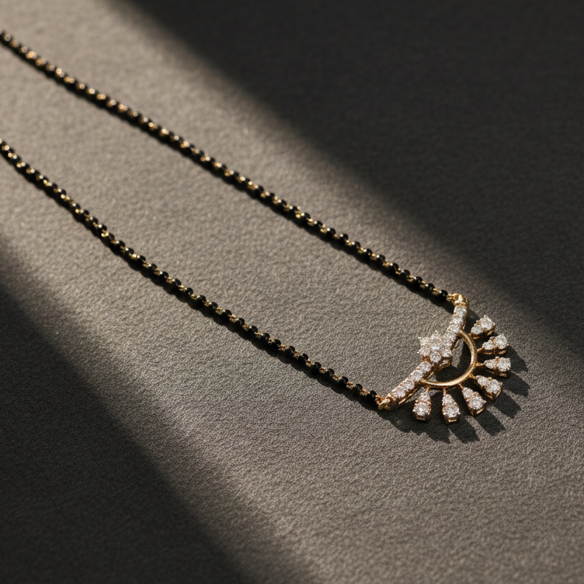 Forever Light Mangalsutra in 925 Silver with Rhodium Plating | Everyday Wear Mangalsutra