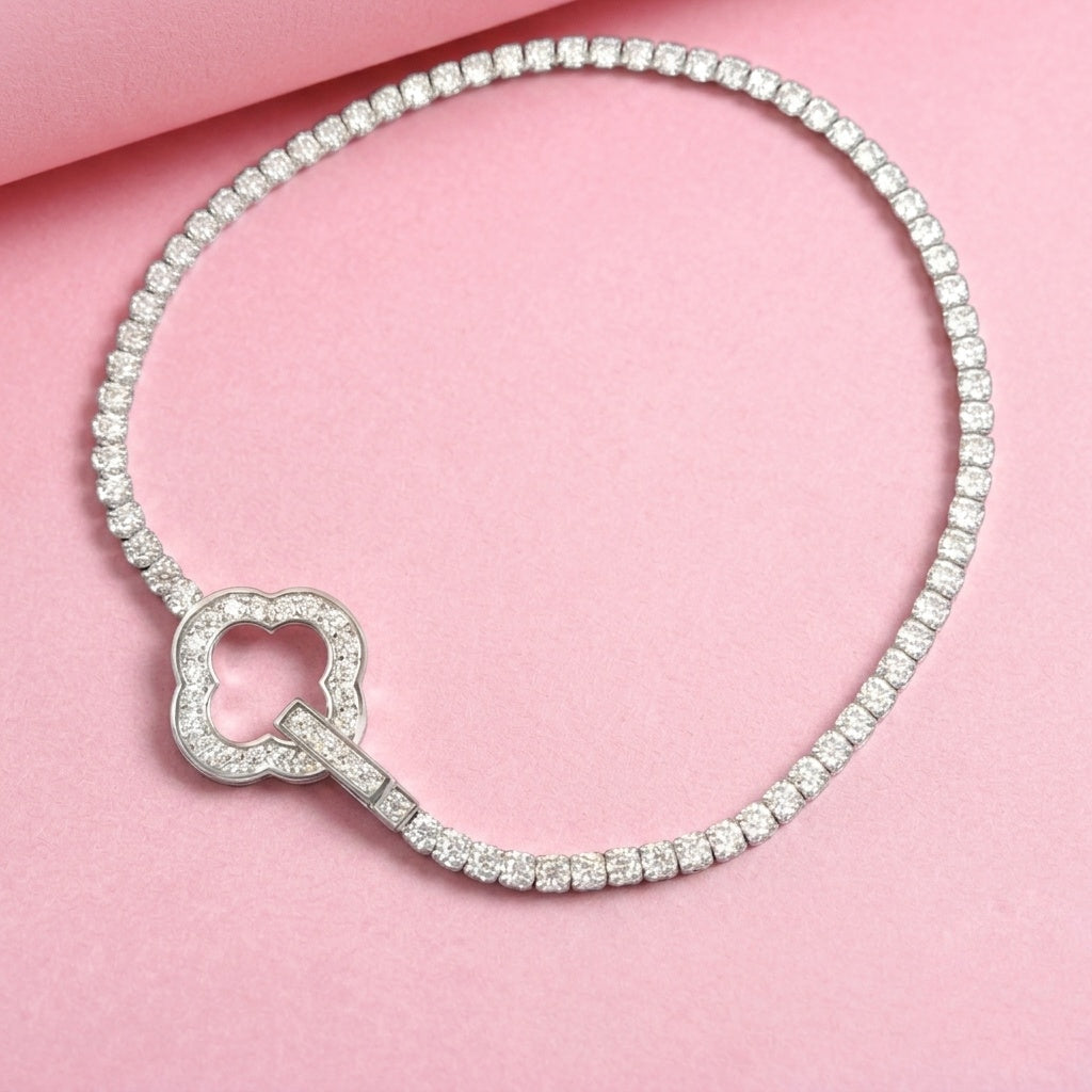 Minimal Moissanite Tennis Bracelet perfect for Office wear