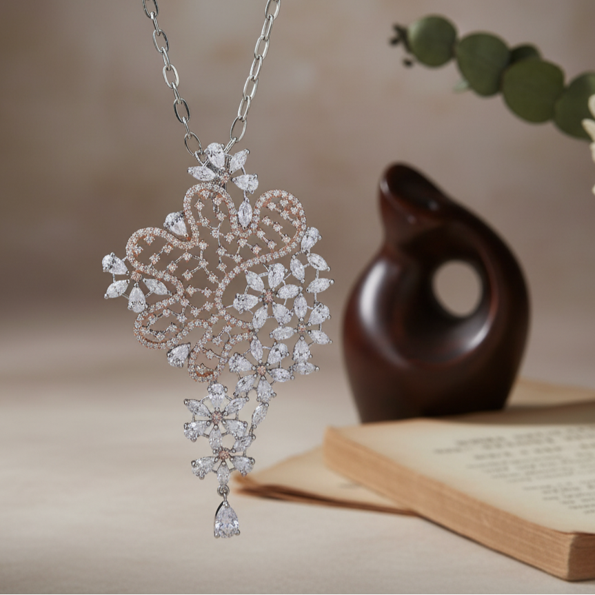 Divine Glow Moissanite Pendant Set in Sterling Silver