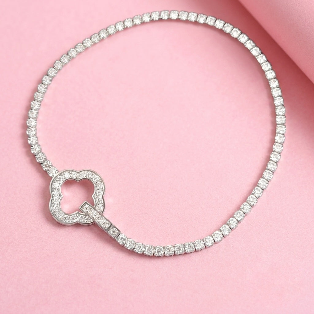 Minimal Moissanite Tennis Bracelet perfect for Office wear
