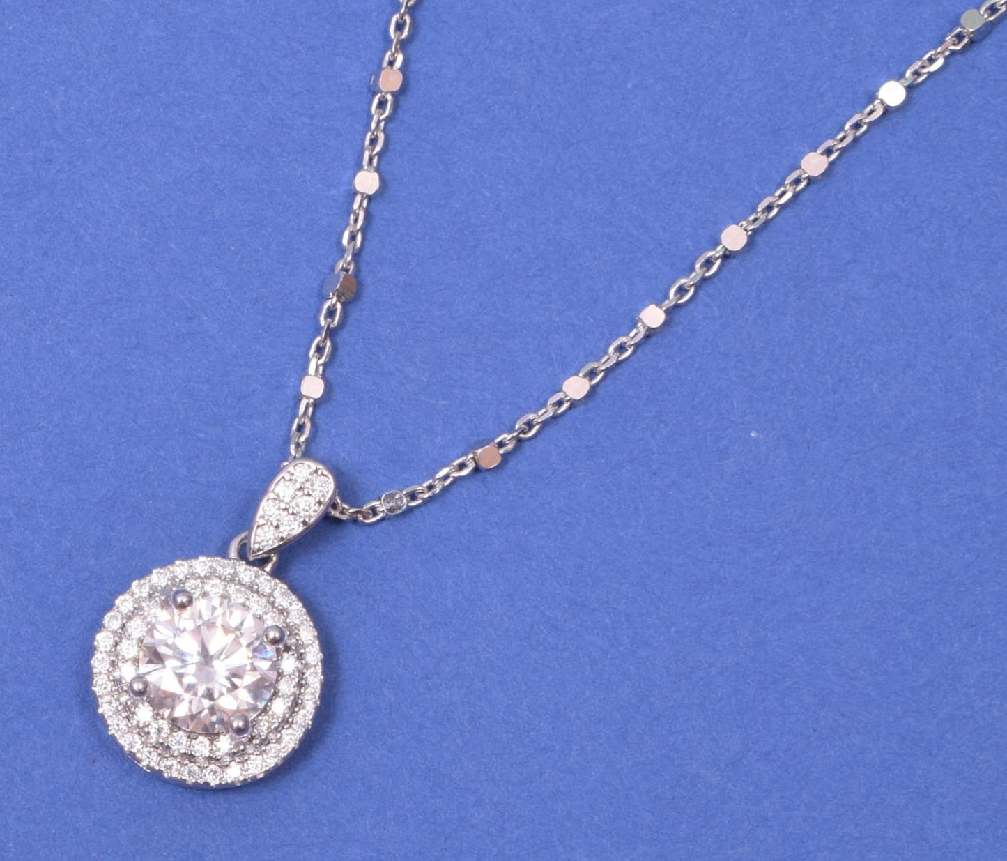 Marvelous Moissanite Round center Pendant