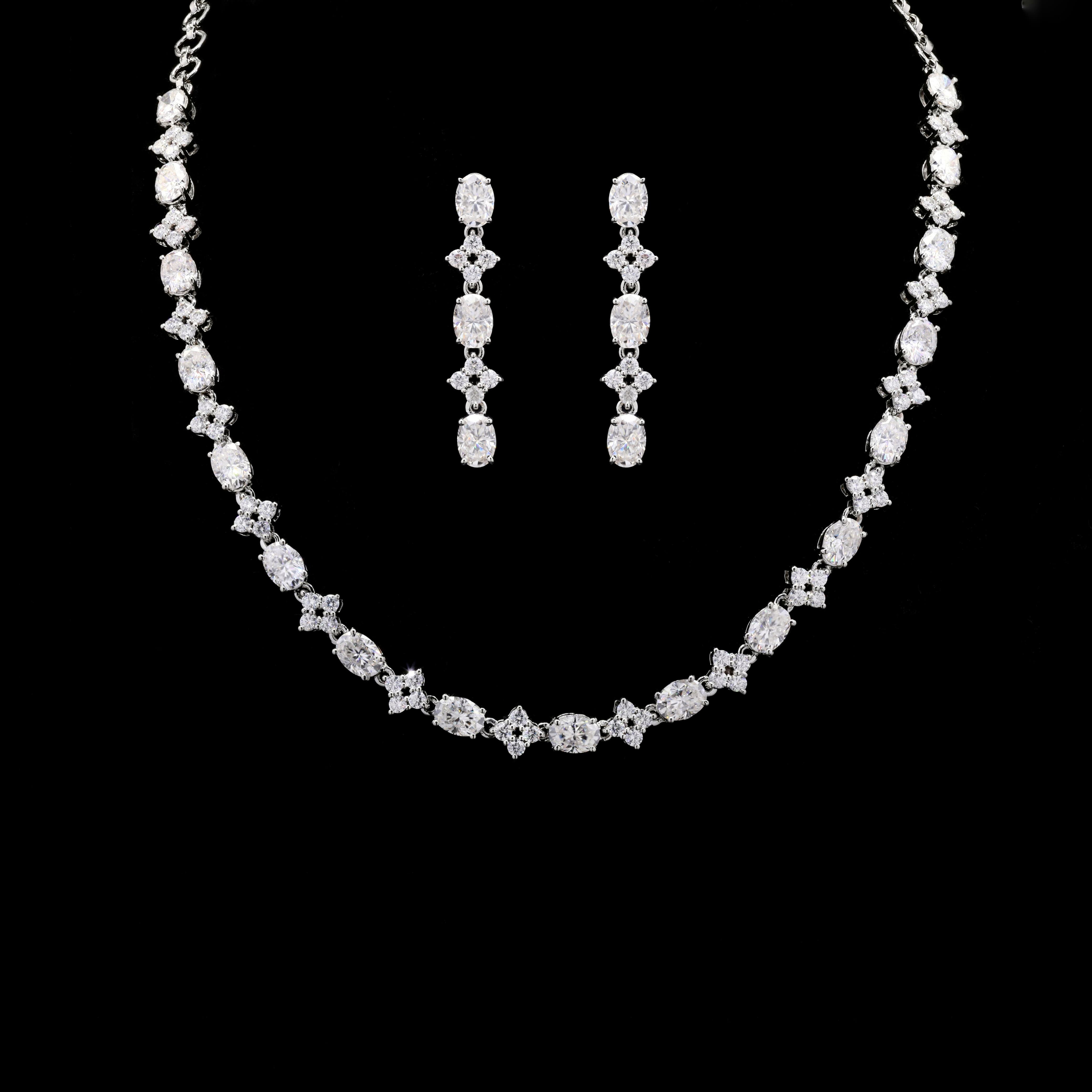 Minimal Moissanite Necklace in 925 Silver