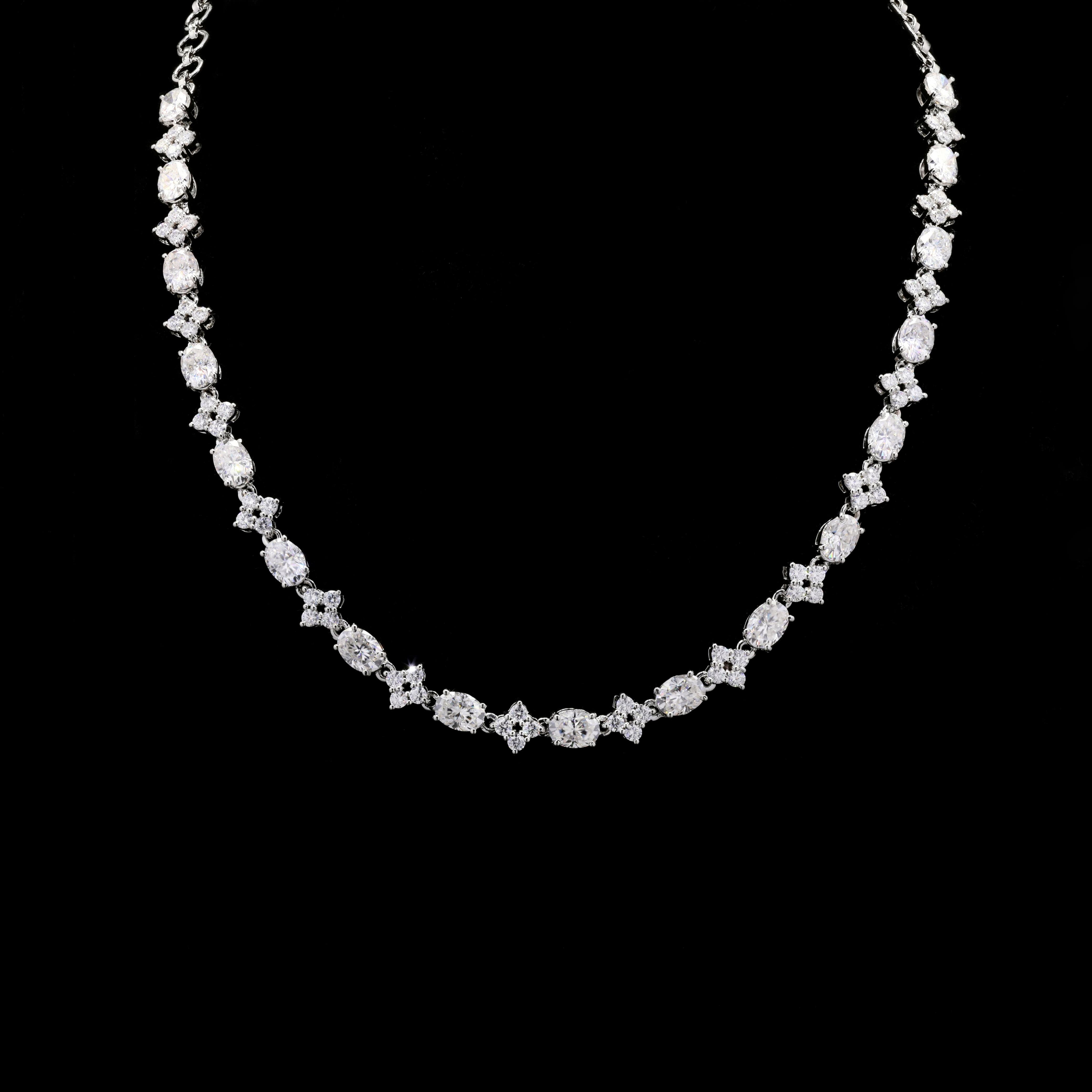 Minimal Moissanite Necklace in 925 Silver