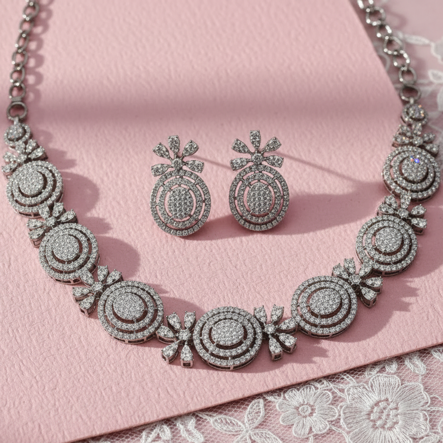 Radiance Moissanite Bar Necklace in 925 Silver