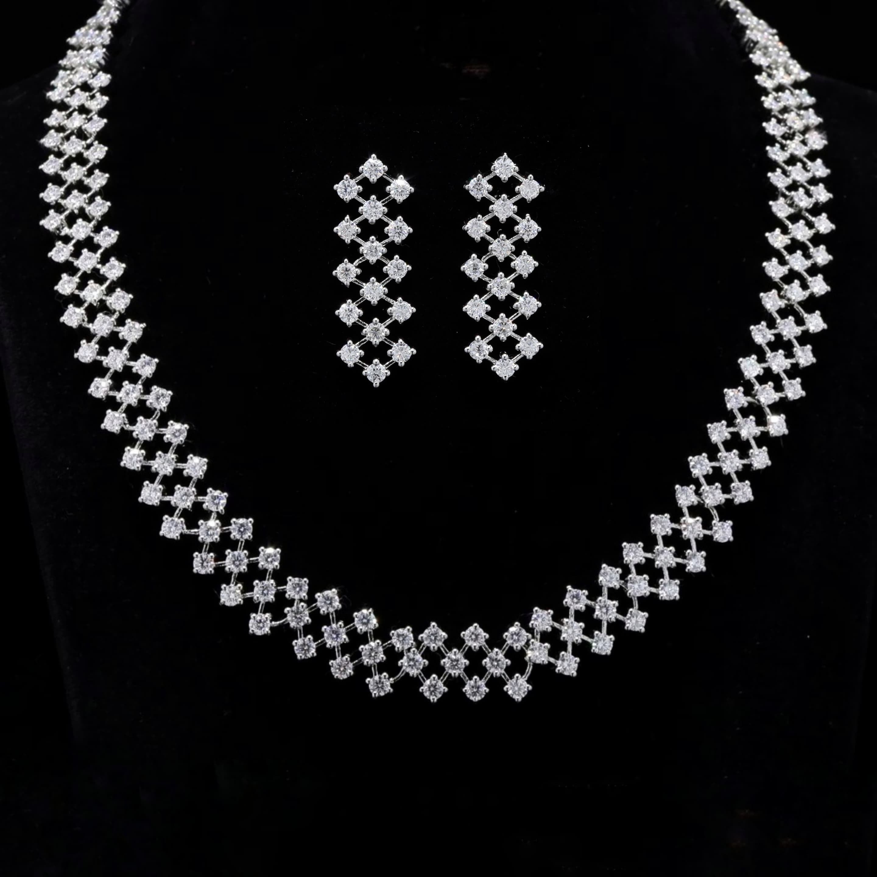 Shimmer Dot Moissanite Necklace in Sterling Silver