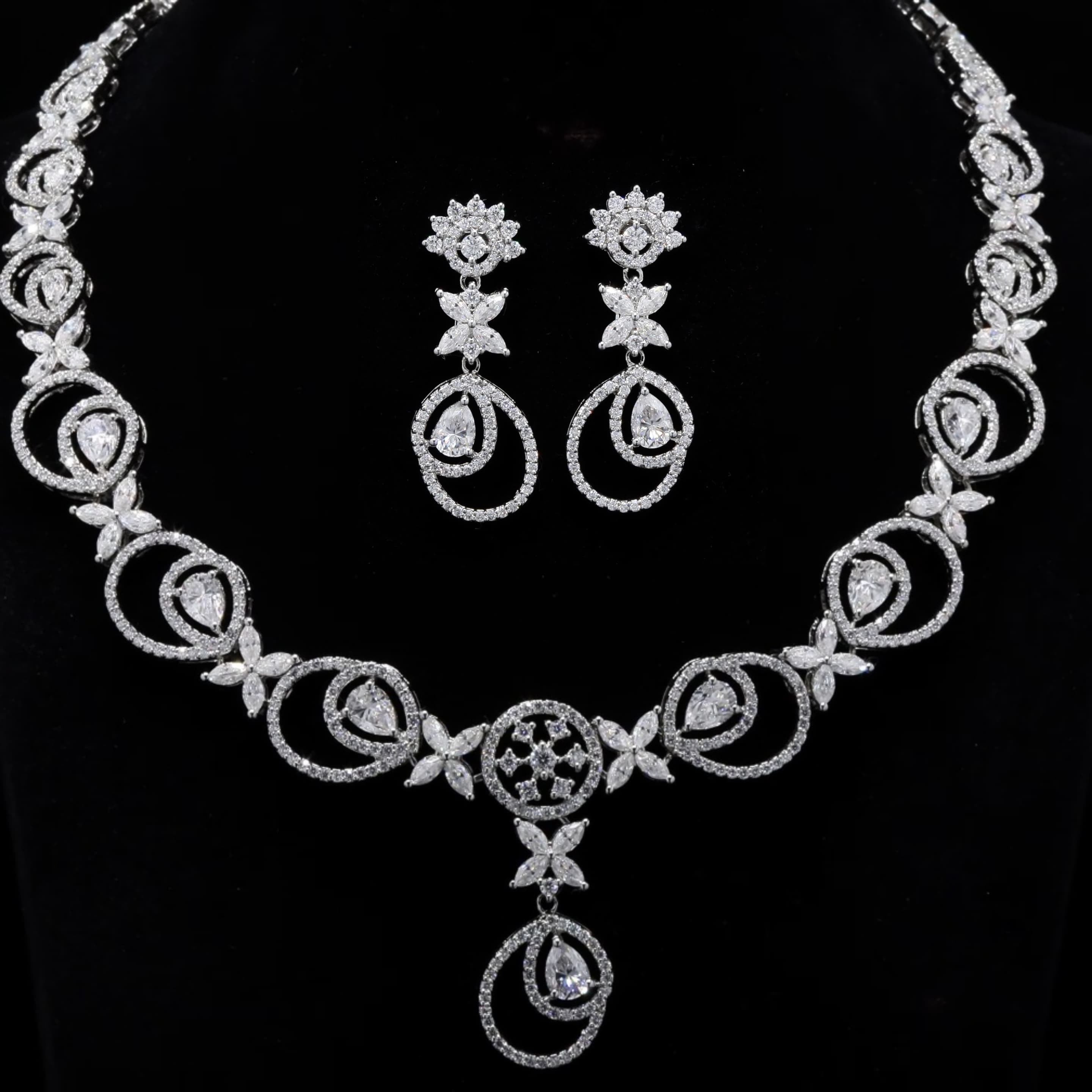 Lustrous Moissanite Charm Necklace in Pure 925 Silver