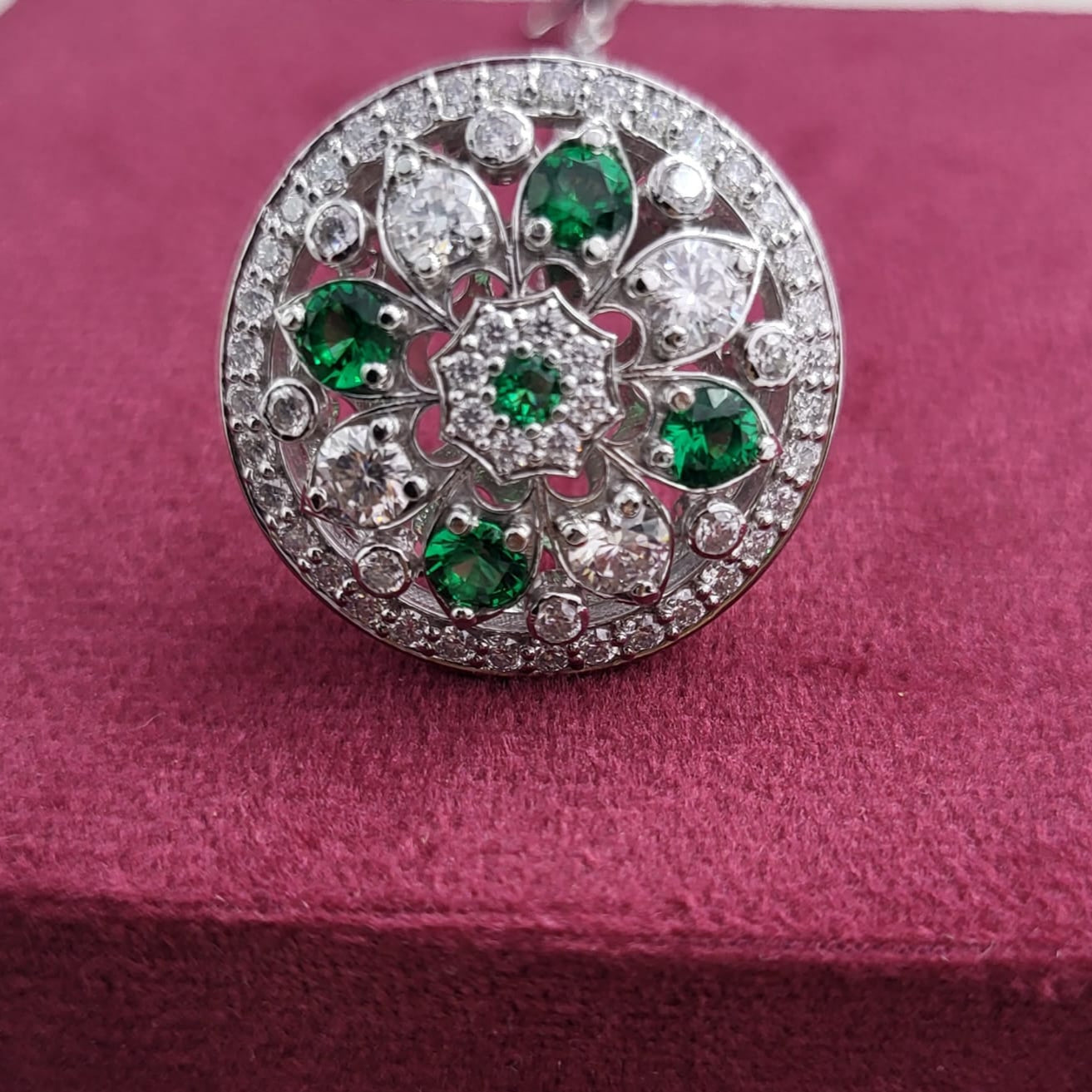 Jaipur Royale Silver Bodla with Moissanite