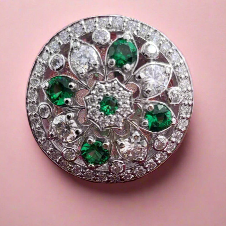 Jaipur Royale Silver Bodla with Moissanite