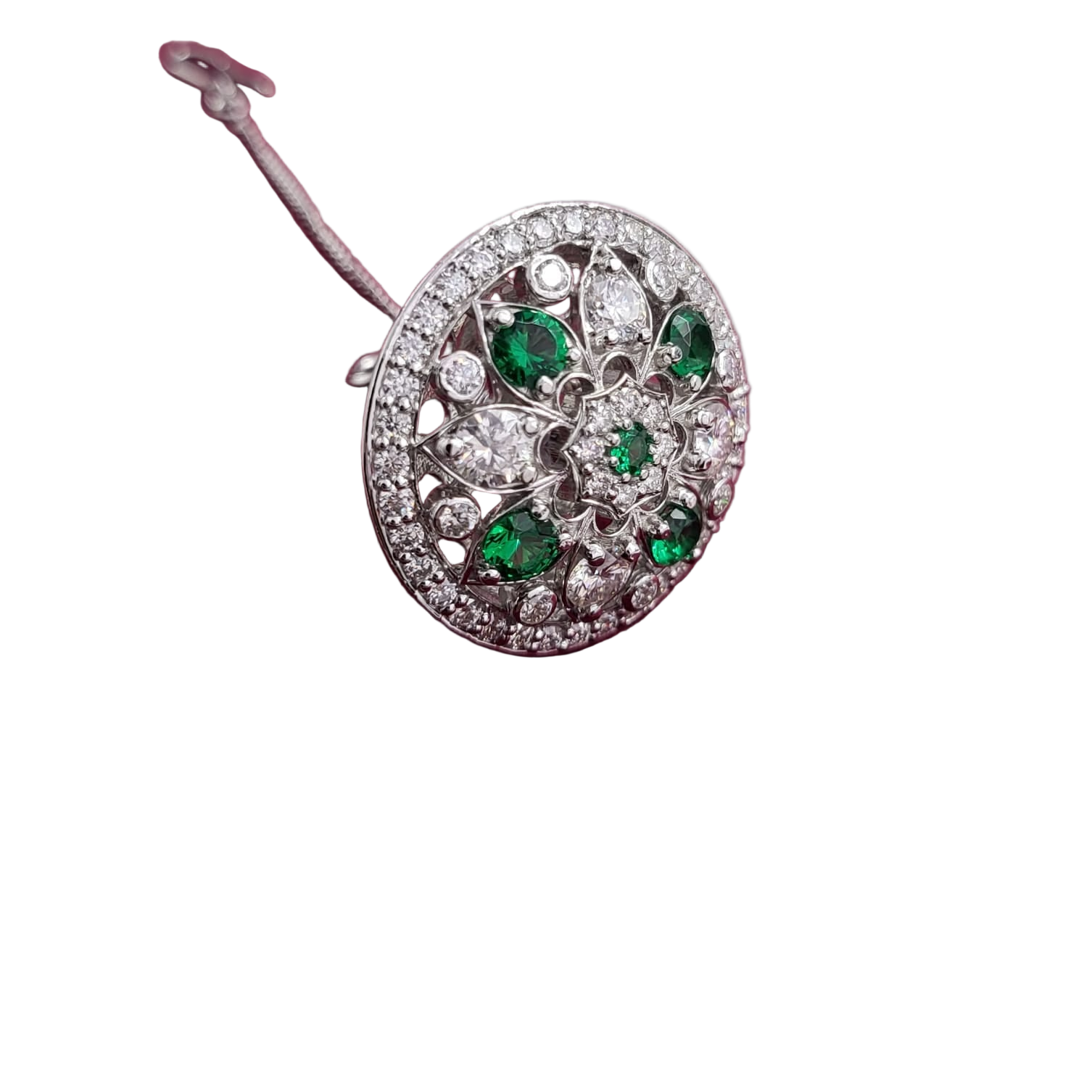 Jaipur Royale Silver Bodla with Moissanite