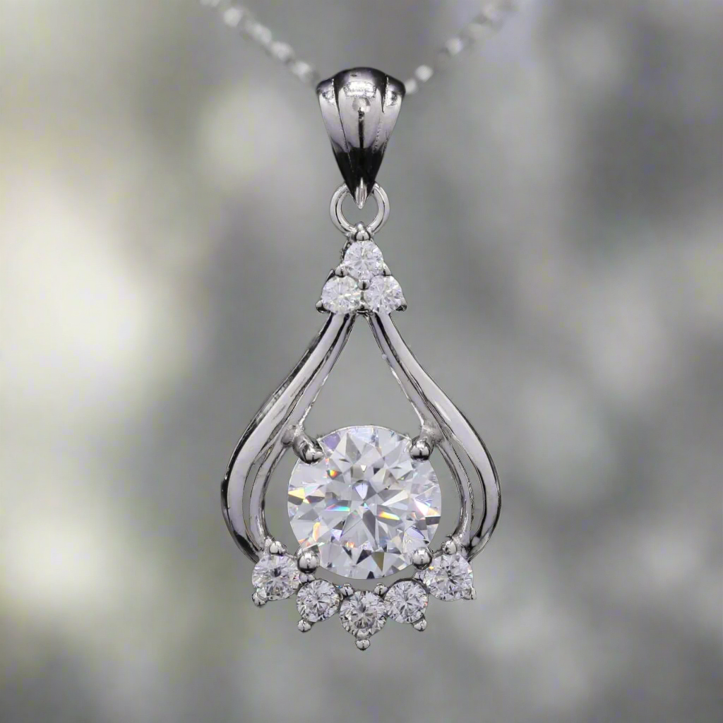 Eternal Spark Moissanite Silver Pendant