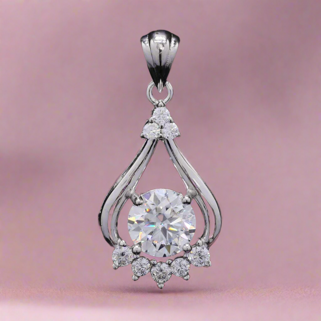 Eternal Spark Moissanite Silver Pendant