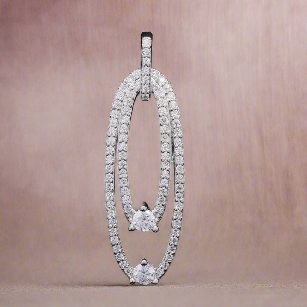 Infinity Glow Silver Moissanite Pendant in Silver