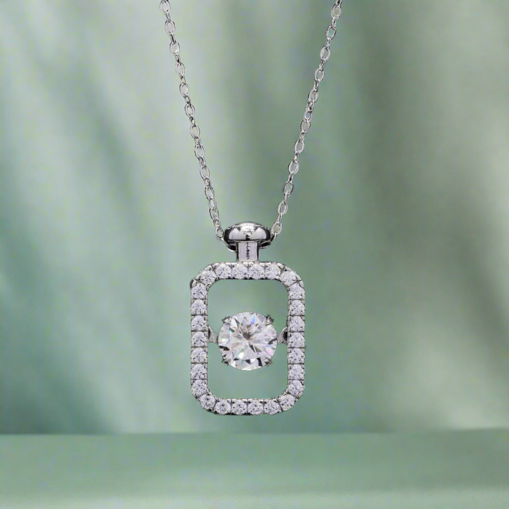 Rectangle Shape Hollow Out Moissanite Diamond Pendant / Pendant for Beer Lover