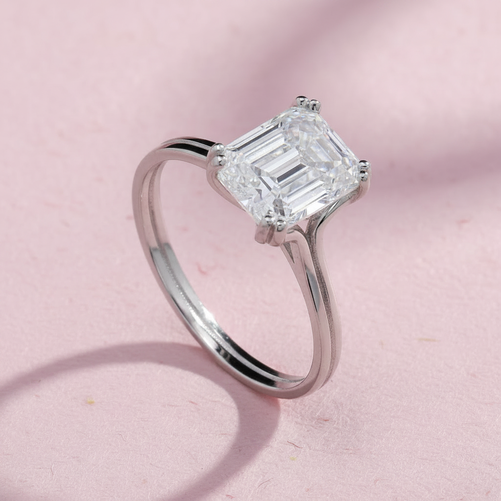 Forever Silver Moissanite Ring; Perfect for Daily wear