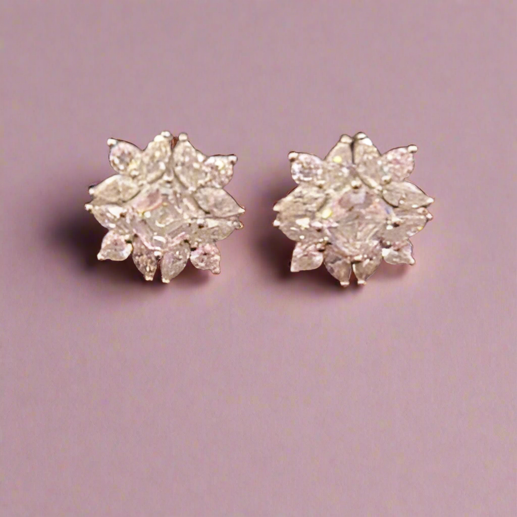 Classic Moissanite Solitaire Studs Earrings in Silver