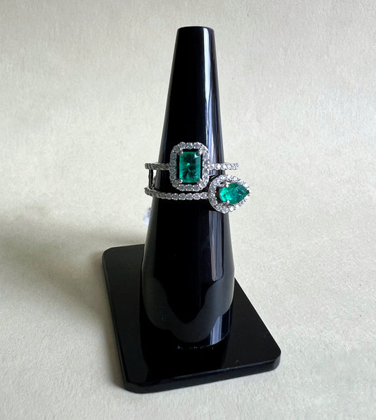 Lab Grown Emerald Baguette Ring