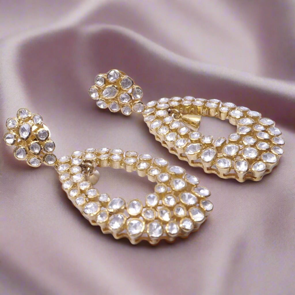 Polki Jhumka Earrings