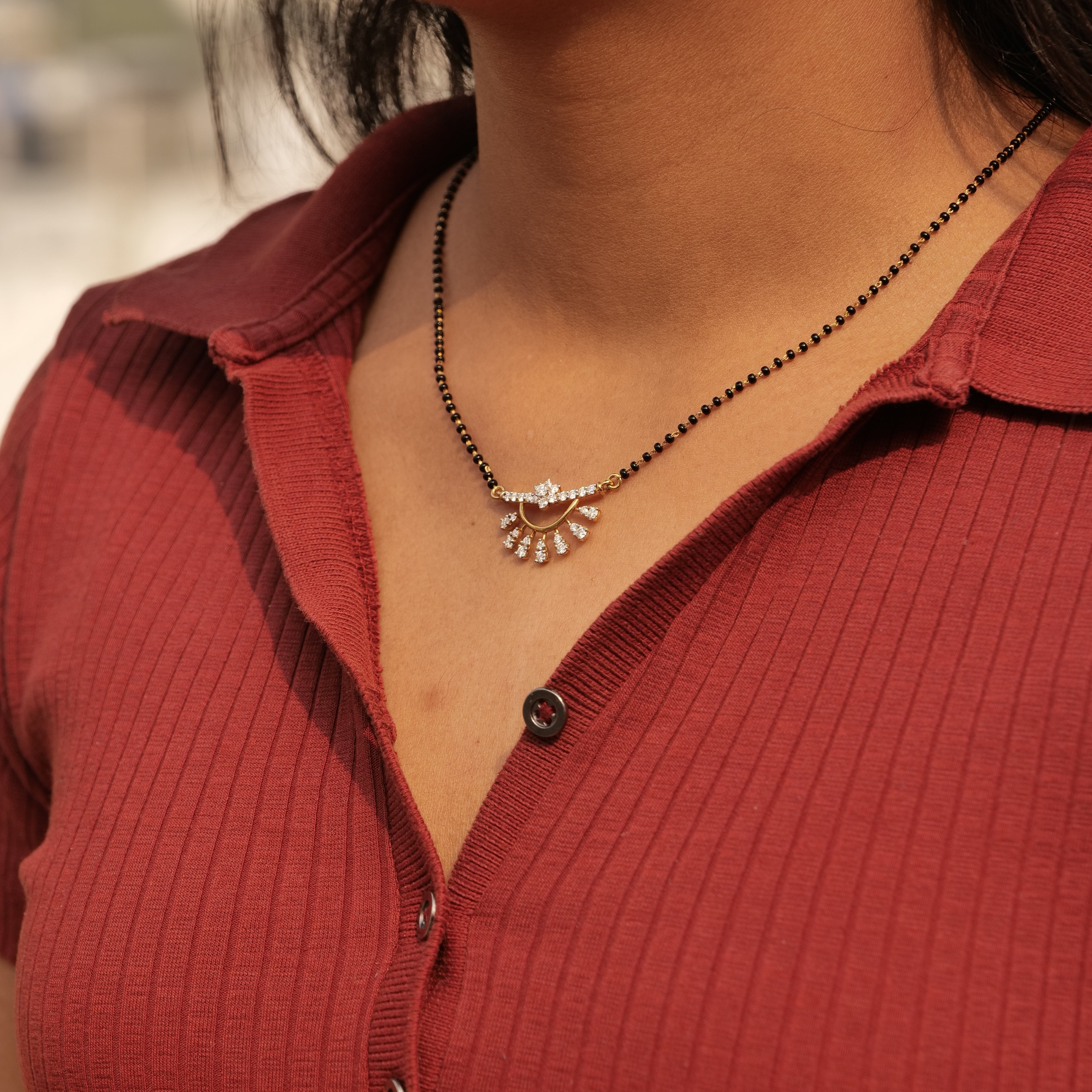 Forever Light Mangalsutra in 925 Silver with Rhodium Plating | Everyday Wear Mangalsutra
