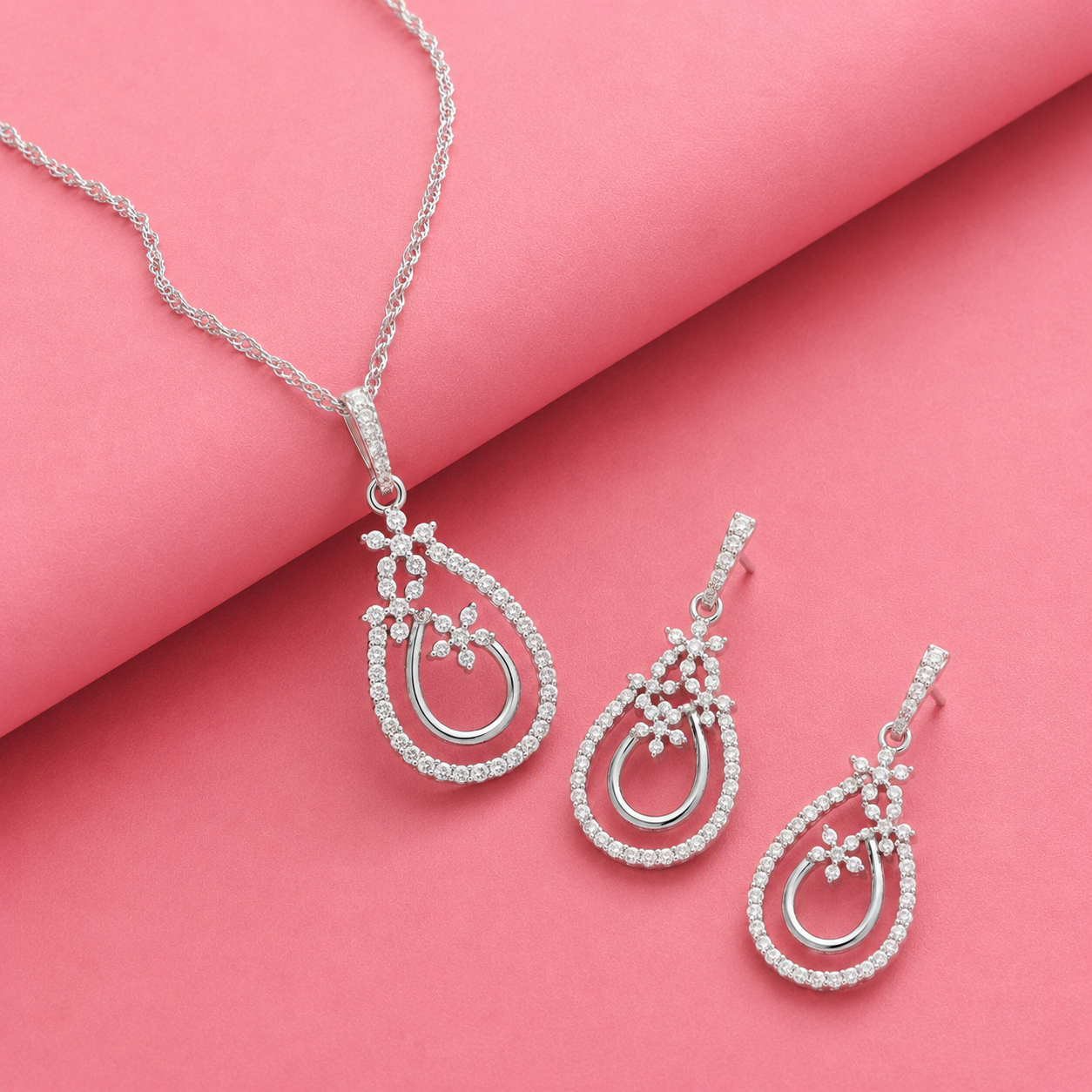 Majestic Radiance Moissanite Pendant Set in Sterling Silver
