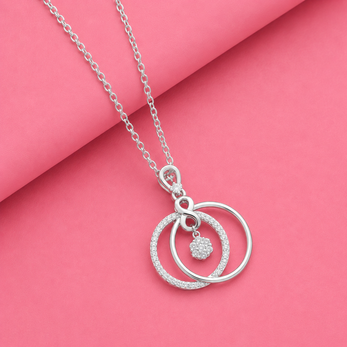 Noor drop Pendant in Moisssanite with Silver