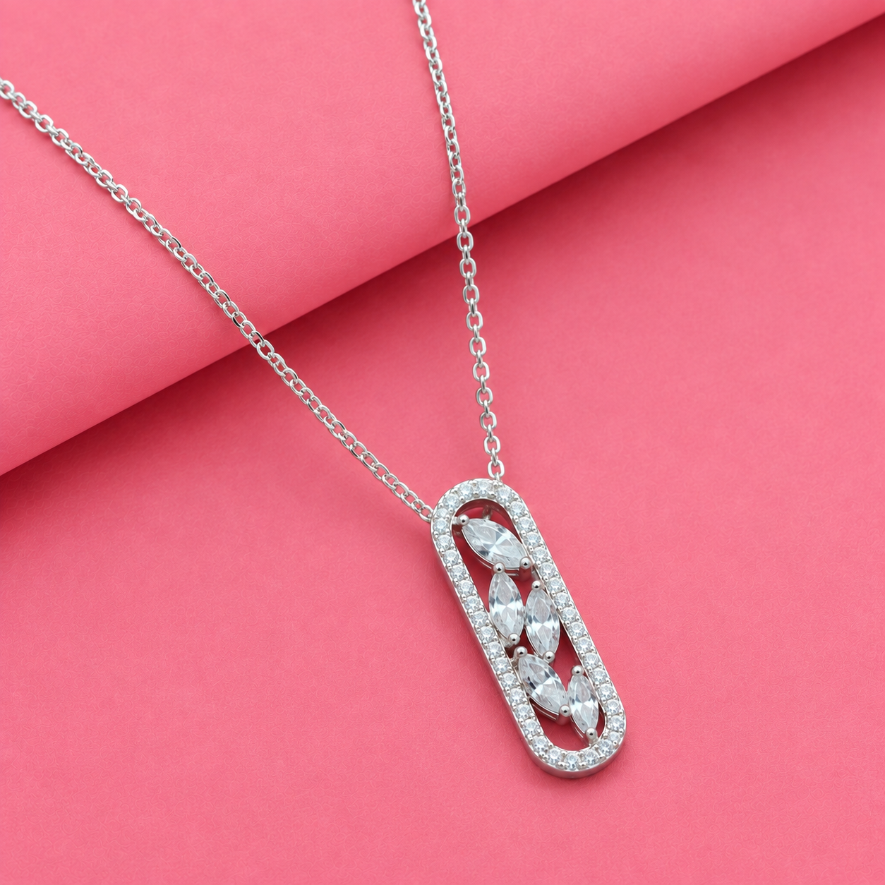 Moissanite Diamond Pendant for Men in Sterling Silver