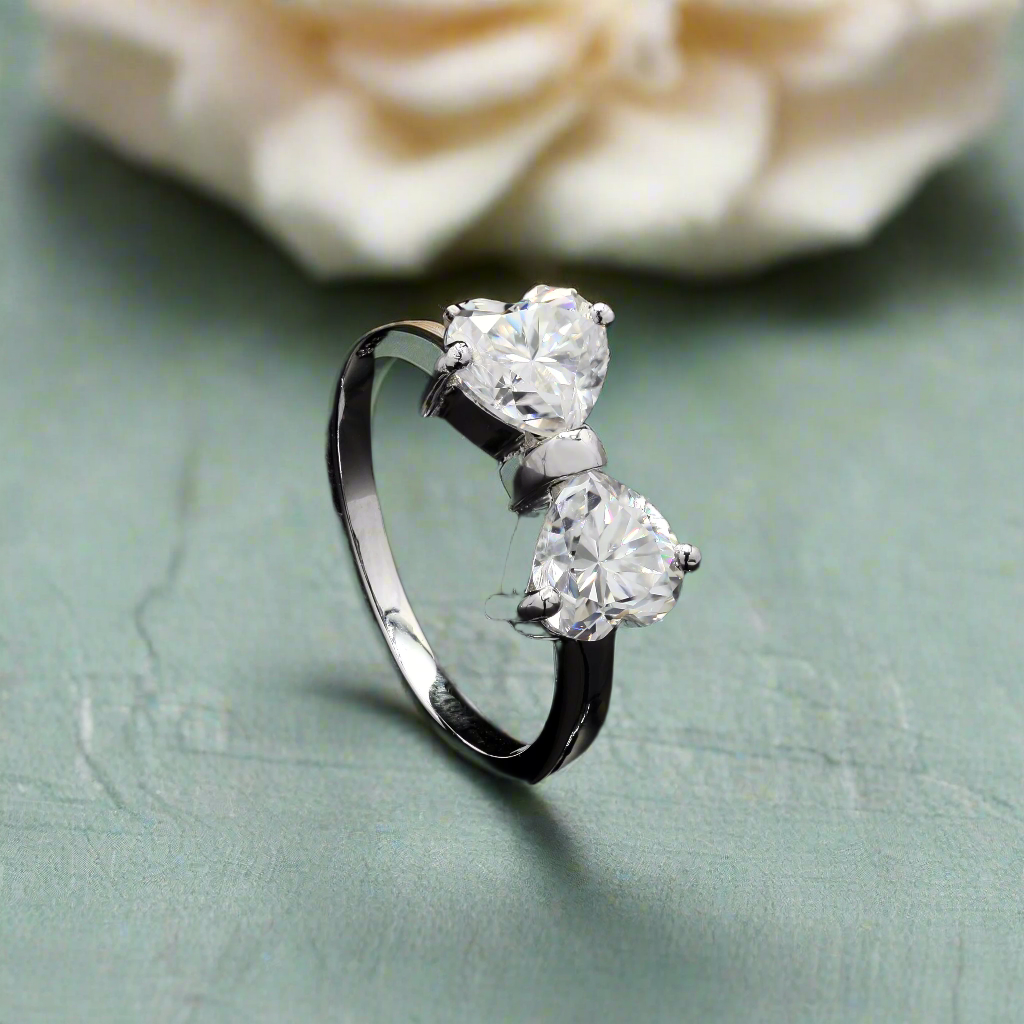 Bow tie studded Ring