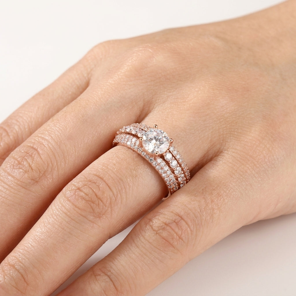 Brilliance Band Silver Moissanite Ring for every Occasion