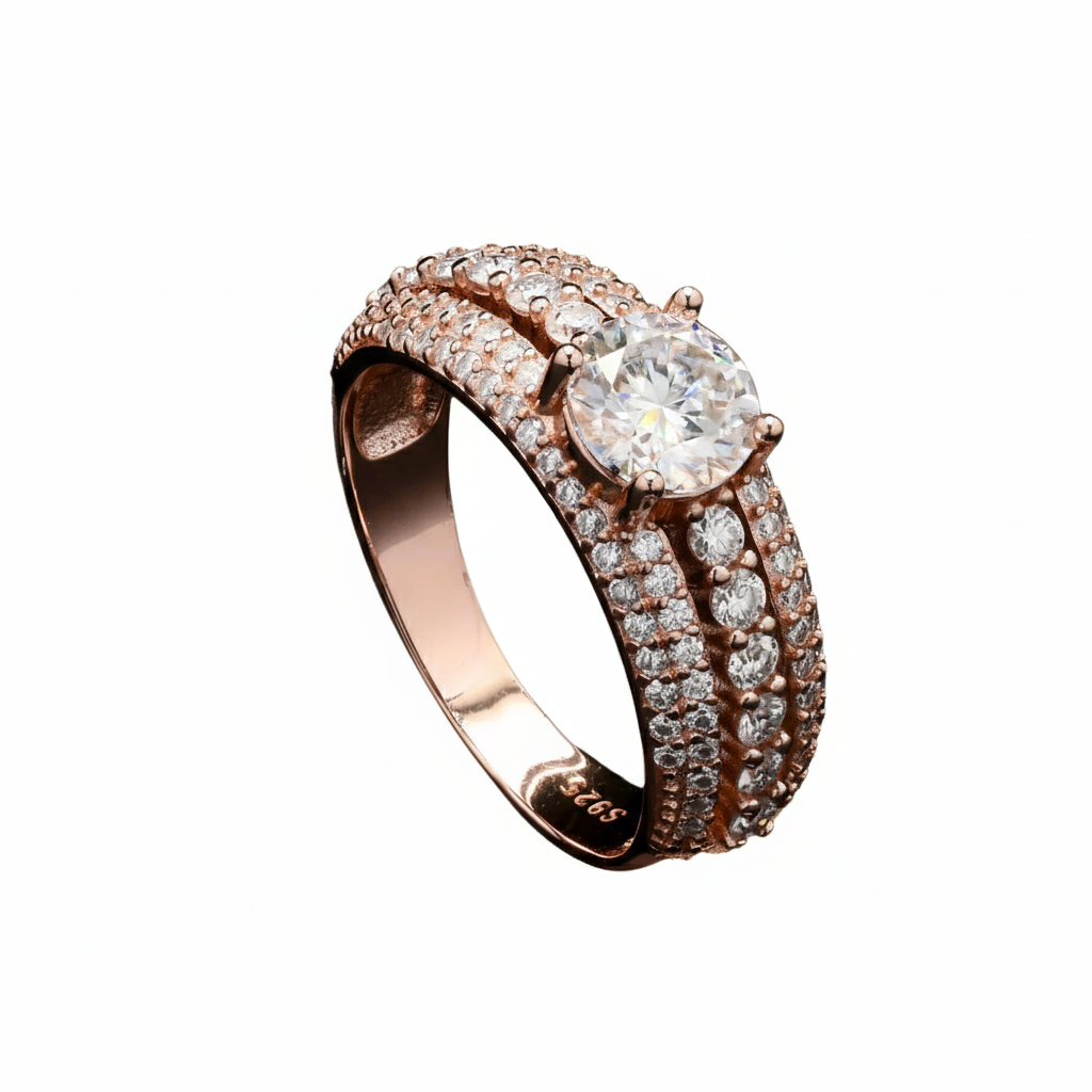 Brilliance Band Silver Moissanite Ring for every Occasion