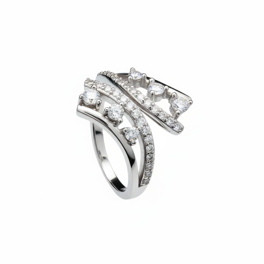 Damascene Jasmine Fancy Ring