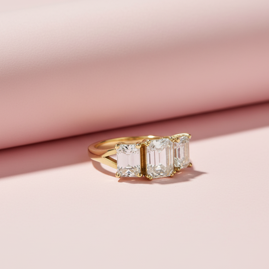 Deepika Padukone inspired Wedding Ring in Moissanite