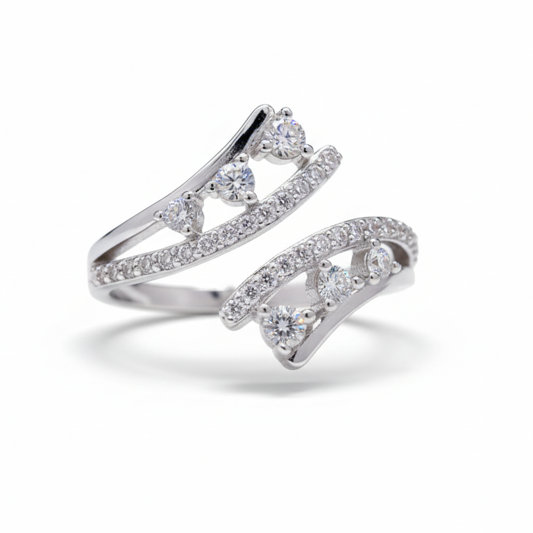 Damascene Jasmine Fancy Ring