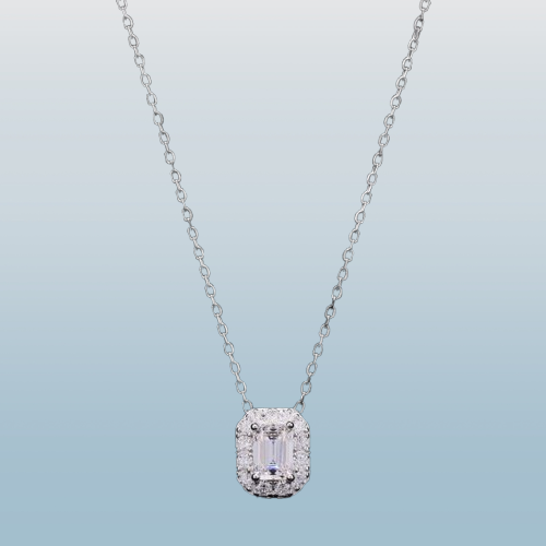 Baguette Moissanite Pendant