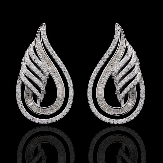 Exquisite Twinkle Twist Silver Earrings