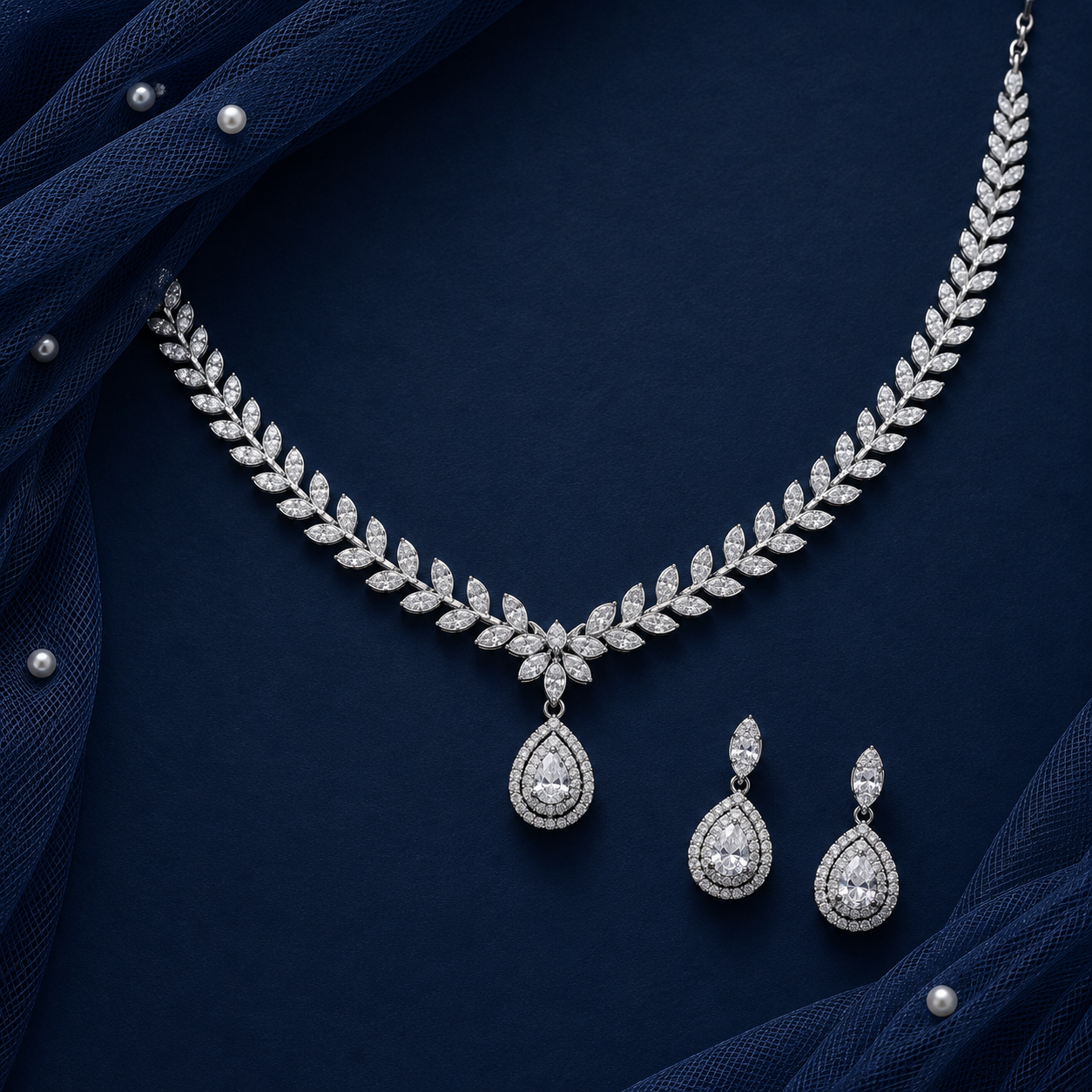 Sitara Luxe 925 Silver Sparkle Moissanite Necklace