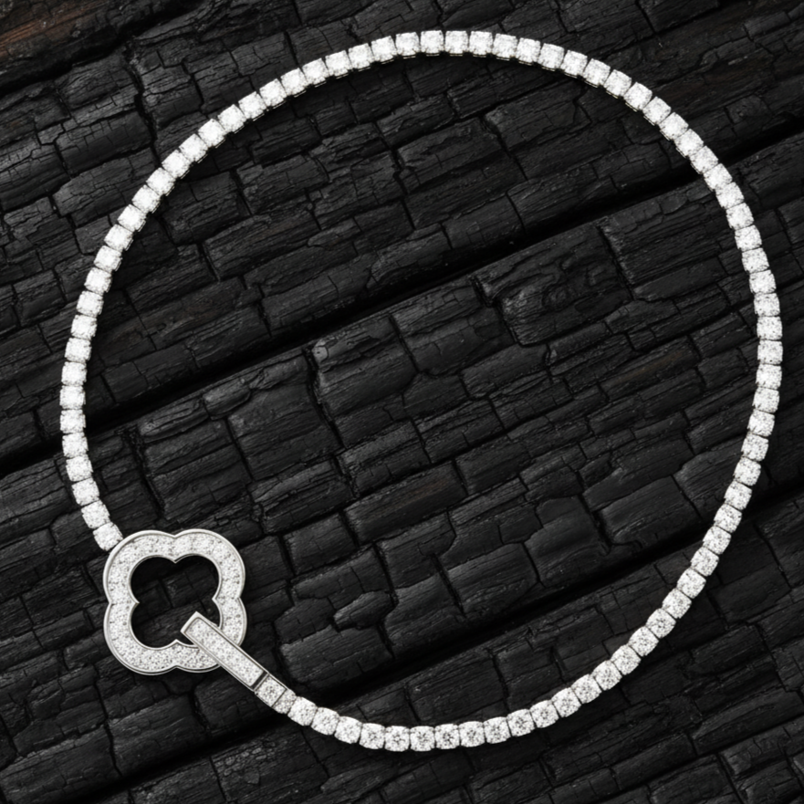 Minimal Moissanite Tennis Bracelet perfect for Office wear