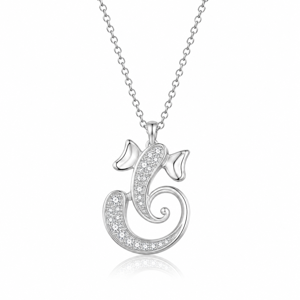 Ganesh ji Vighnaharta Pendant in 925 Silver with Moissanite