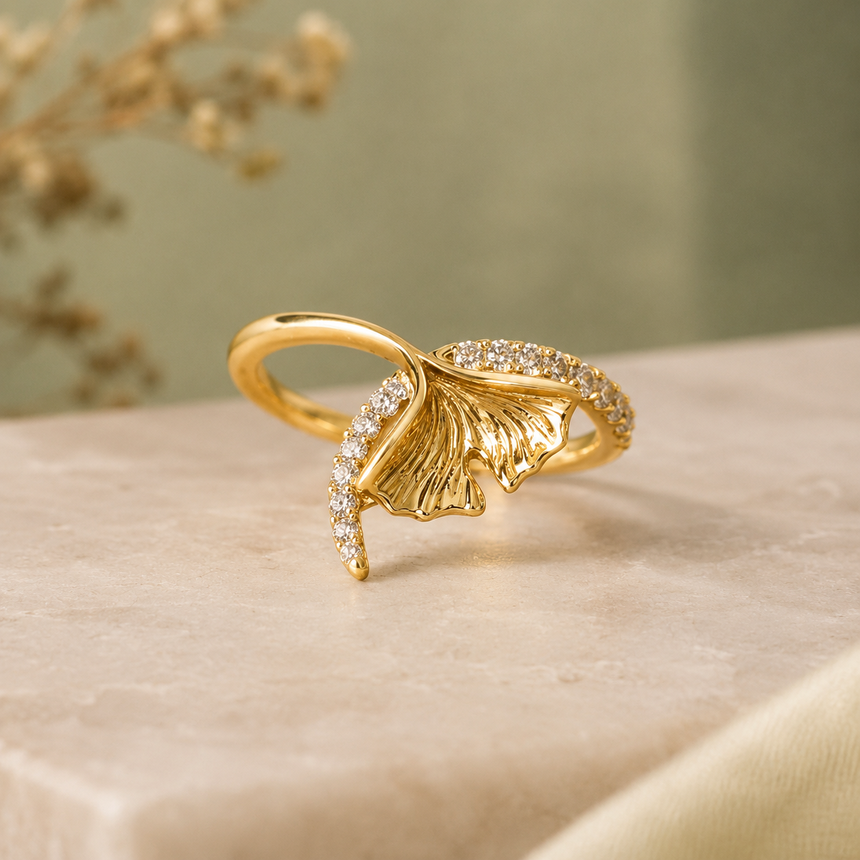 Lotus design Moissanite Sterling Silver Ring perfect for gifting and Occasional Wear