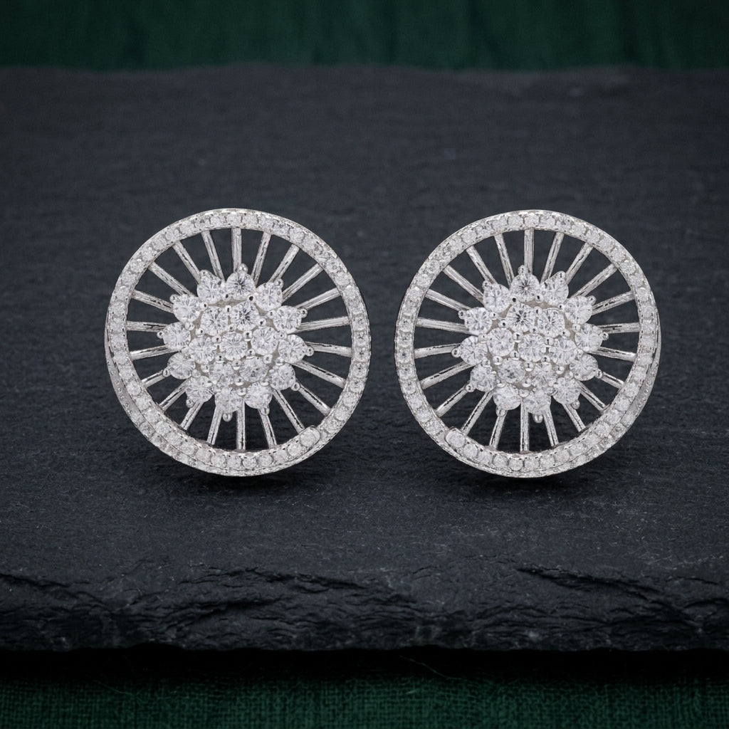 Detachable Sterling Silver Moissanite Stud Earrings