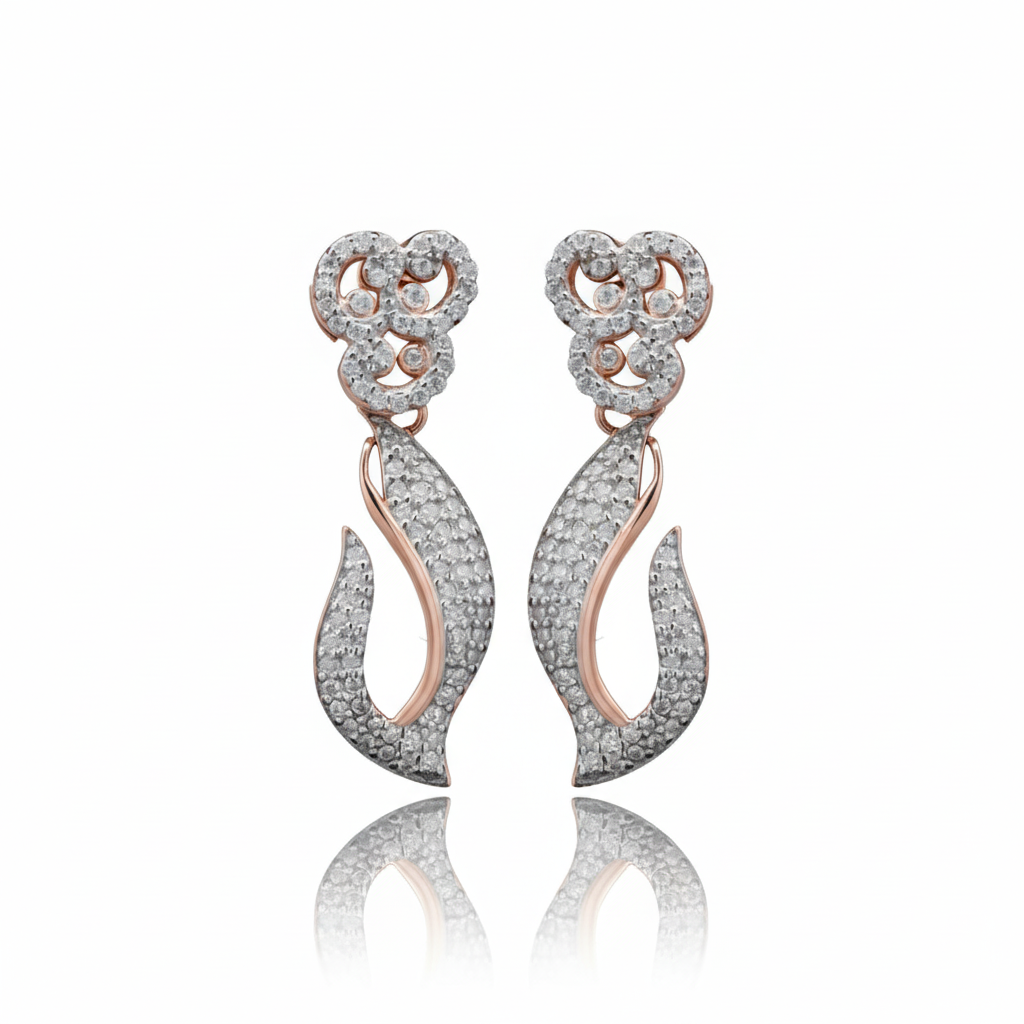 Moissanite Drop Earrings in Sterling Silver