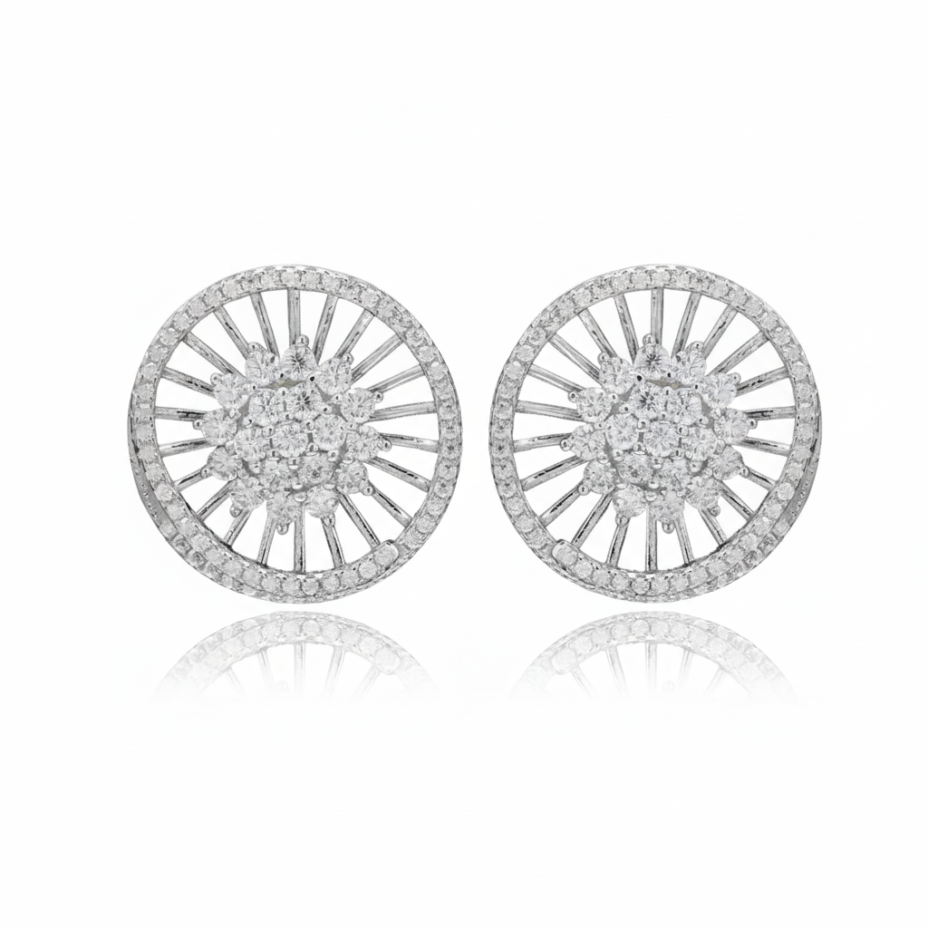 Detachable Sterling Silver Moissanite Stud Earrings