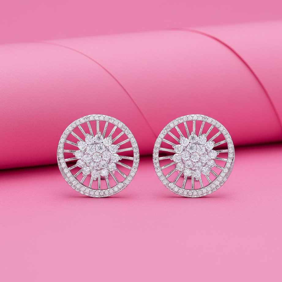 Detachable Sterling Silver Moissanite Stud Earrings