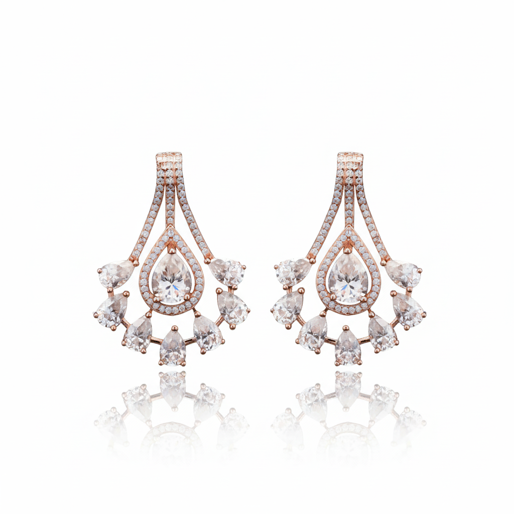 Luster Statement Sterling Silver Moissanite Earrings
