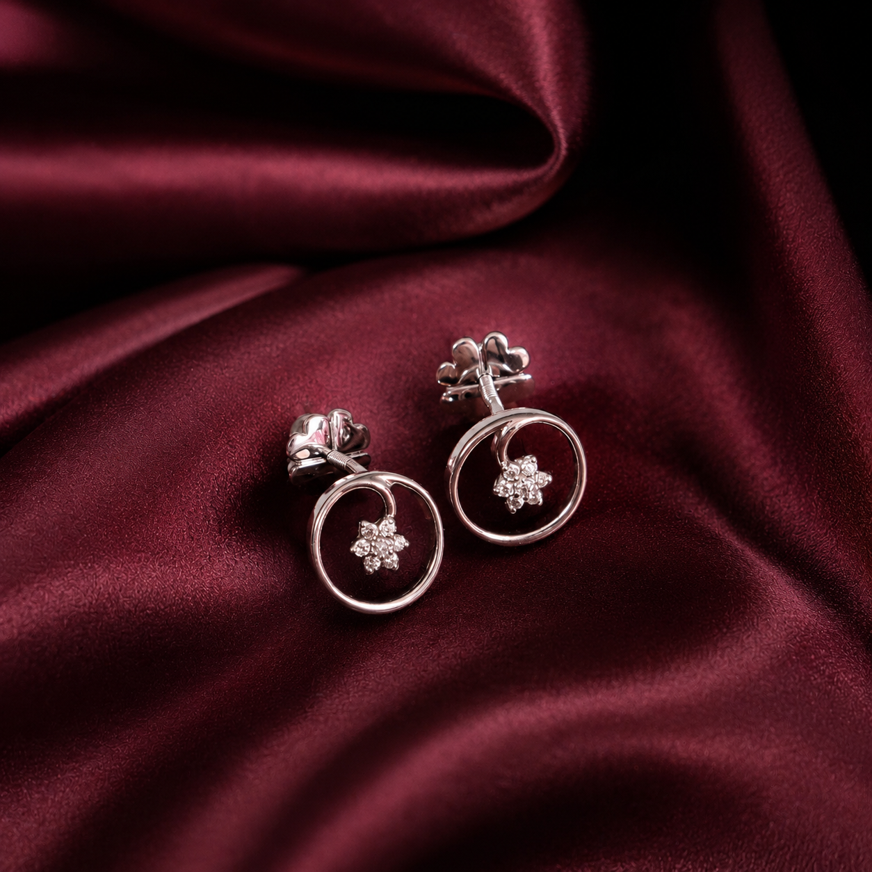 Starlight Moissanite Studs in Sterling Silver