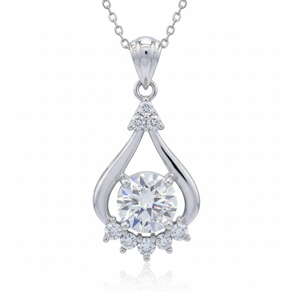 Eternal Spark Moissanite Silver Pendant