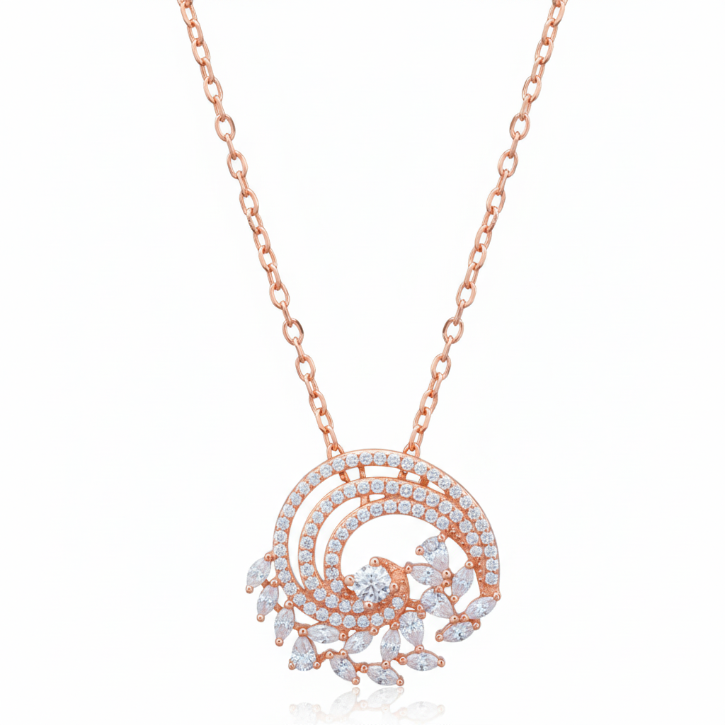 Mistletoe Silver Pendant in Moissanite Diamond