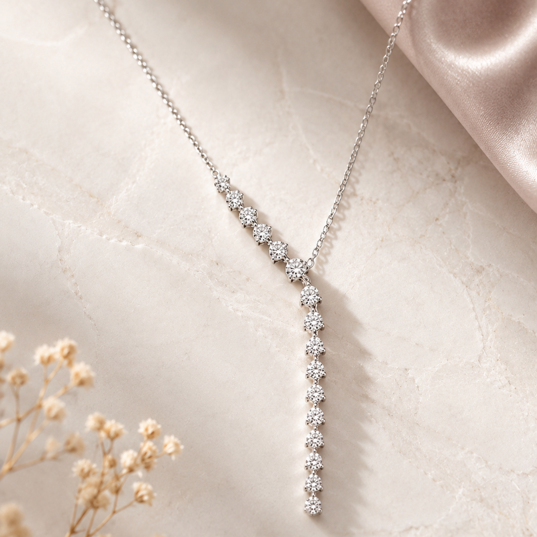 Solenne Statement Drop Tennis Pendant for Women