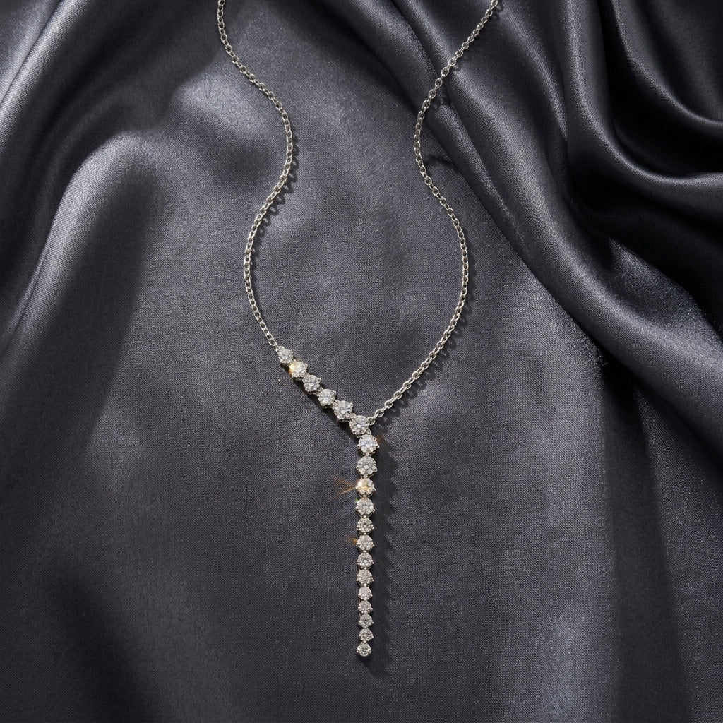 Solenne Statement Drop Tennis Pendant for Women